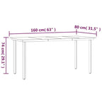 vidaXL Garten-Essgruppe Schwarz Polyrattan und Stahl Standard Stapelbar - 63 Tischlänge 4 Teile