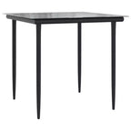 vidaXL Garten Essgruppe Schwarz Polyrattan, Stahl, Gehärtetes Glas - 80 cm Tischlänge 4 Teile