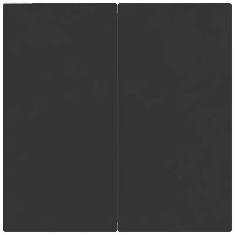vidaXL Garten Essgruppe Schwarz Polyrattan, Stahl, Gehärtetes Glas - 80 cm Tischlänge 4 Teile