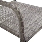 vidaXL Garten-Essgruppe Tisch und Stühle Grau und Schwarz Polyrattan und Stahl – 160 cm Tischlänge 4 Stühle