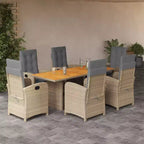 vidaXL Gartensitzgruppe mit Kissen Outdoor Gartenmöbel Grau Polyrattan