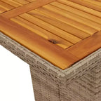 vidaXL Gartensitzgruppe mit Kissen Outdoor Gartenmöbel Grau Polyrattan