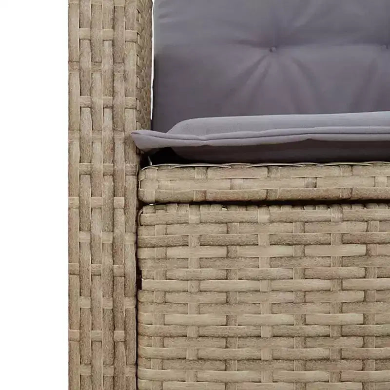 vidaXL Gartensitzgruppe mit Kissen Outdoor Gartenmöbel Grau Polyrattan