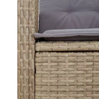 vidaXL Gartensitzgruppe mit Kissen Outdoor Gartenmöbel Grau Polyrattan