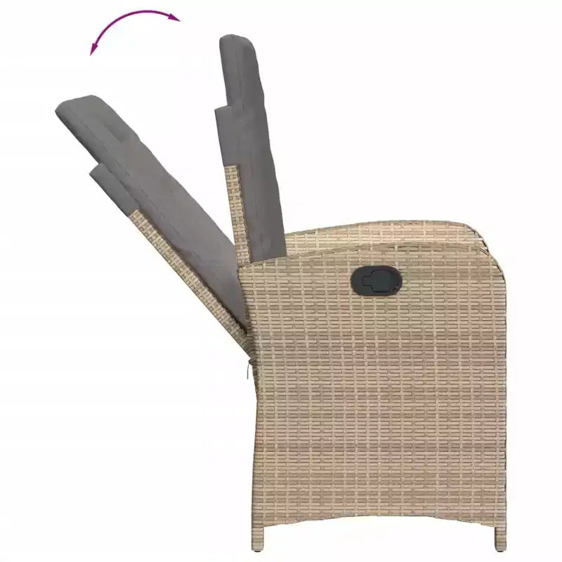 vidaXL Terrassen-Essgruppe mit Kissen Outdoor Gartenmöbel Polyrattan
