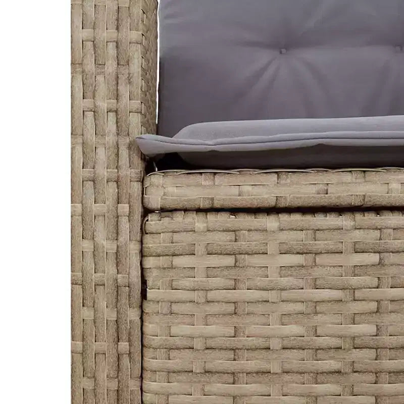 vidaXL Terrassen-Essgruppe mit Kissen Outdoor Gartenmöbel Polyrattan