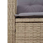 vidaXL Terrassen-Essgruppe mit Kissen Outdoor Gartenmöbel Polyrattan