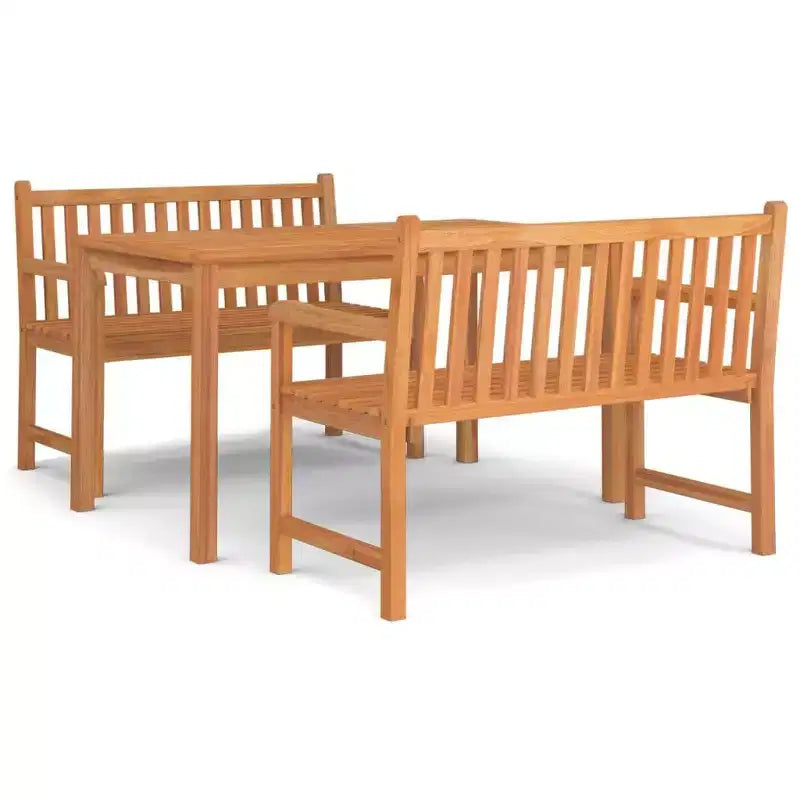 vidaXL Garden Dining Set Teak Fine Sanded Hardwood, Medium Durable