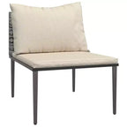 vidaXL 7-teiliges Garten-Lounge-Set mit Kissen Grau Polyrattan