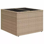 vidaXL Garten-Sofa-Set Beige PE Rattan Großes modulares Garten-Sofa-Set