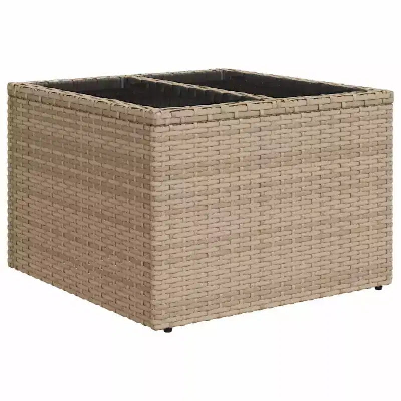 vidaXL Garten-Sofa-Set Beige PE Rattan Großes modulares Garten-Sofa-Set