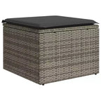 vidaXL Garten-Sofa-Set Grau Polyrattan Standard Modular