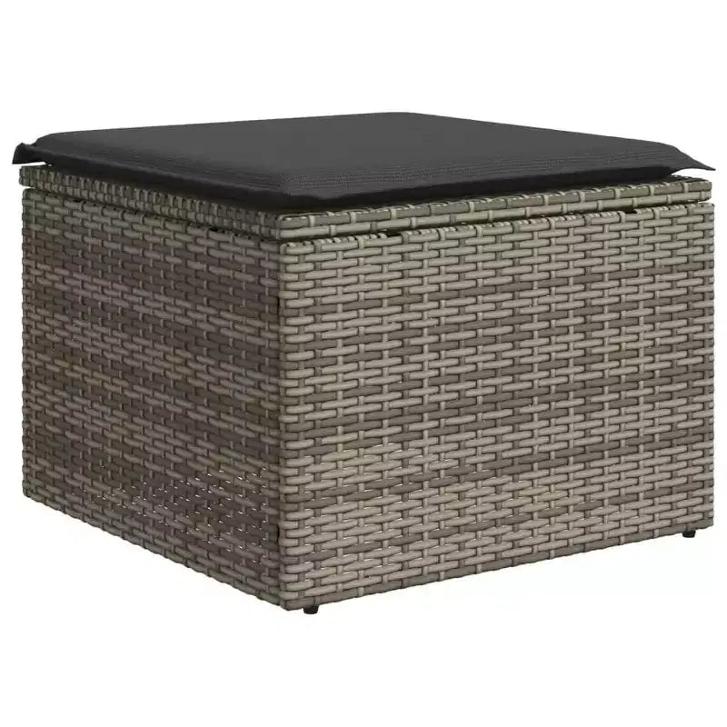 vidaXL Garten-Sofa-Set Grau Polyrattan Standard Modular