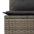 vidaXL Garten-Sofa-Set Grau Polyrattan Standard Modular
