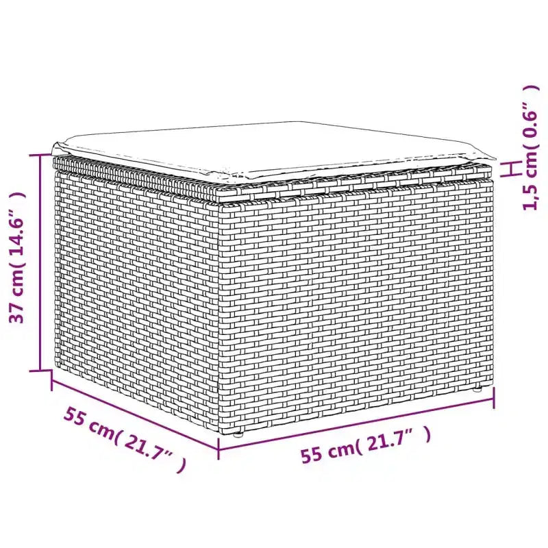 vidaXL Garten-Sofa-Set Grau, Dunkelgrau