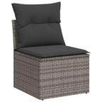 vidaXL Garten-Sofa-Set Grau, Dunkelgrau