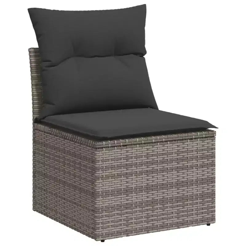 vidaXL Garten-Sofa-Set Grau, Dunkelgrau