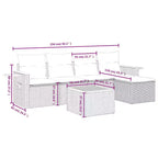 vidaXL Garten-Sofa-Set Grau, Dunkelgrau