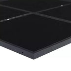 vidaXL 15-teiliges Terrassen-Essgruppe mit Kissen Schwarz Textilene