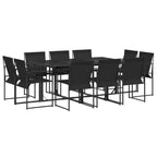 vidaXL Patio Dining Set Garden Table and Chairs Outdoor Furniture Textilene