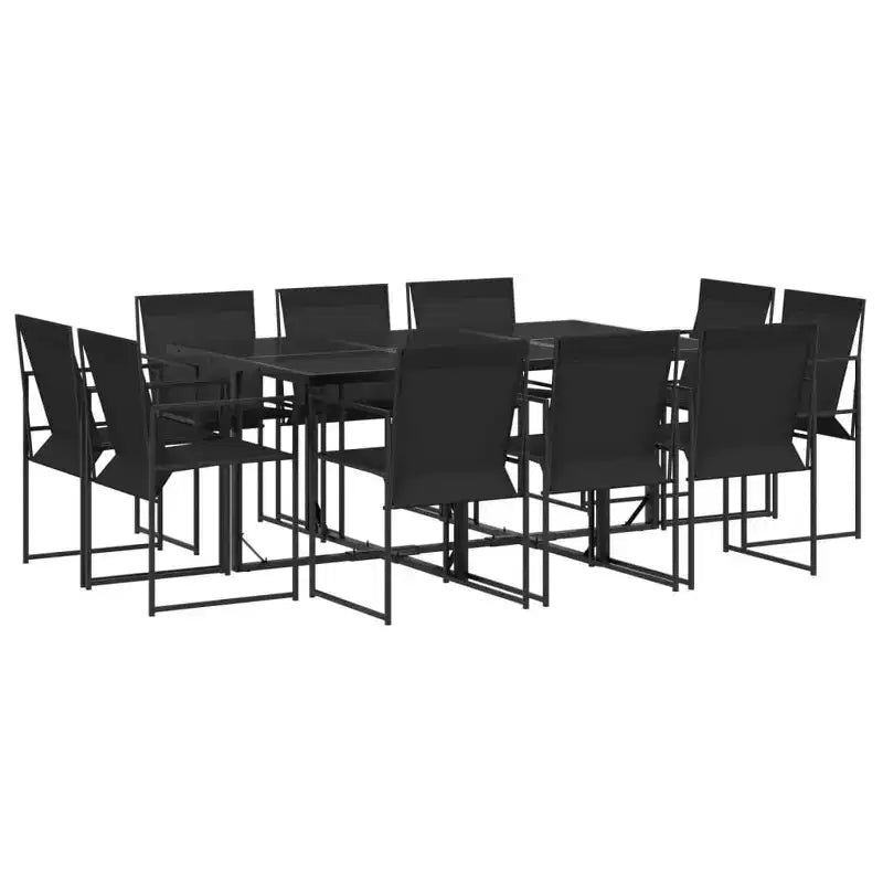 vidaXL Patio Dining Set Garden Table and Chairs Outdoor Furniture Textilene