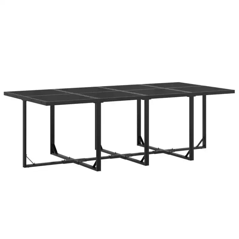 vidaXL Garten-Essgruppe Tisch und Stühle Gartenmöbel Outdoor Schwarz Textilene