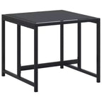vidaXL Garten-Essgruppe Tisch und Stühle Gartenmöbel Outdoor Schwarz Textilene