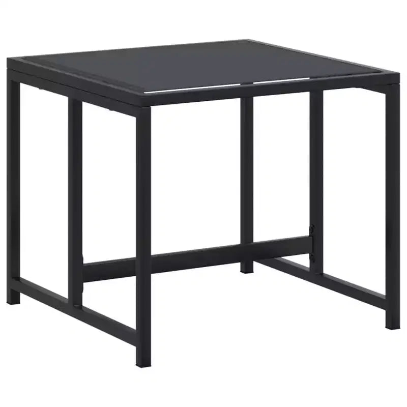 vidaXL Garten-Essgruppe Tisch und Stühle Gartenmöbel Outdoor Schwarz Textilene