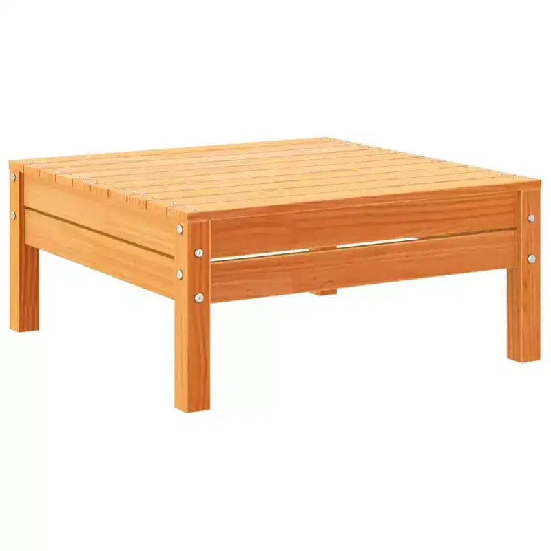 vidaXL Garten-Sofa-Set Wachsbraun Massives Kiefernholz, Oxford-Gewebe Groß