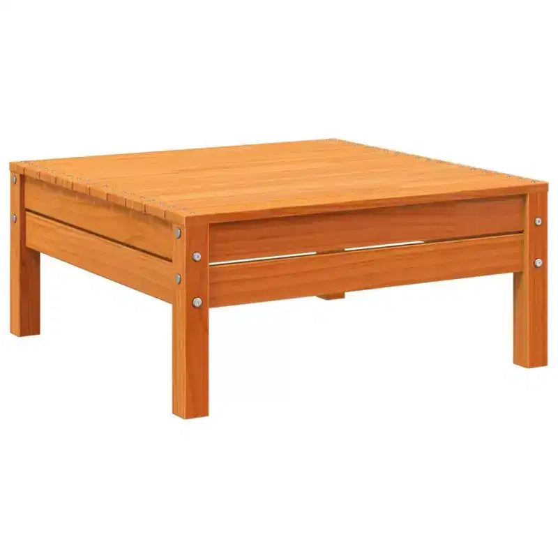 vidaXL Garten-Sofa-Set Wachsbraun Massives Kiefernholz, Oxford-Gewebe Groß