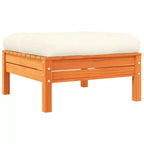 vidaXL Garten-Sofa-Set Wachsbraun Massives Kiefernholz, Oxford-Gewebe Groß
