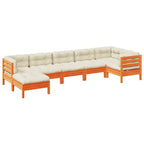 vidaXL Garden Sofa Set Wax brown Solid pine wood Large Modular