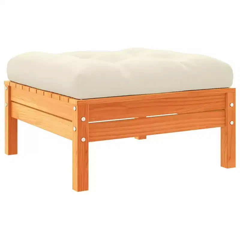 vidaXL Gartensofa-Set Wachsbraun Massives Kiefernholz Groß Modular