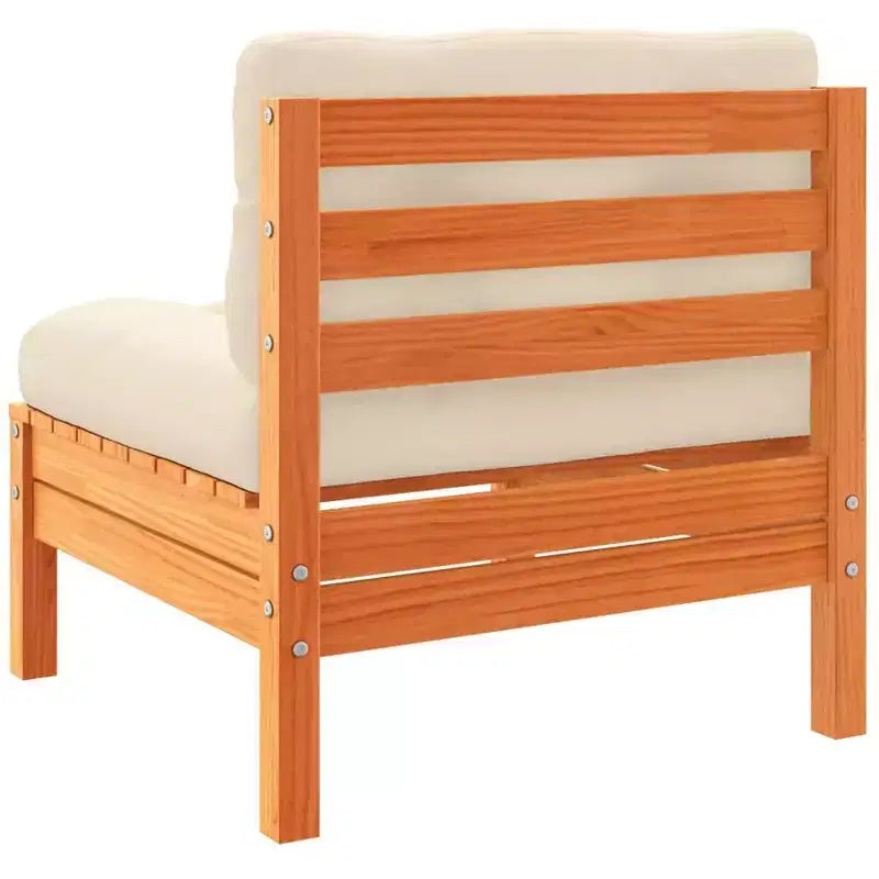 vidaXL Gartensofa-Set Wachsbraun Kiefer Massivholz 5-teilig modular