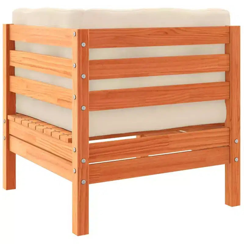vidaXL Gartensofa-Set Wachsbraun Kiefer Massivholz 5-teilig modular