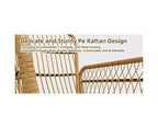3-teiliges Gartenmöbel-Set aus PE-Rattan, wasserdichte, UV-beständige Korbstühle und Couchtisch, gepolstertes Konversations-Set für Garten, Balkon