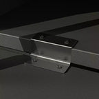 Famapy Schwarzes geometrisches gemustertes TV-Möbel für 78-Zoll-Fernseher, modernes Unterhaltungszentrum mit aufklappbaren Türen, Aufbewahrungsschränke für Ihr Wohnzimmer