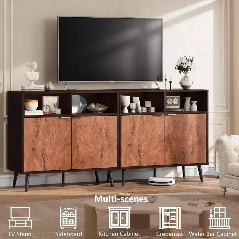 31.5 Buffetschrank – Sideboard mit Schubladen, Ablagen & Türen, Kaffeestation & Roboterstaubsaugerfreundlich