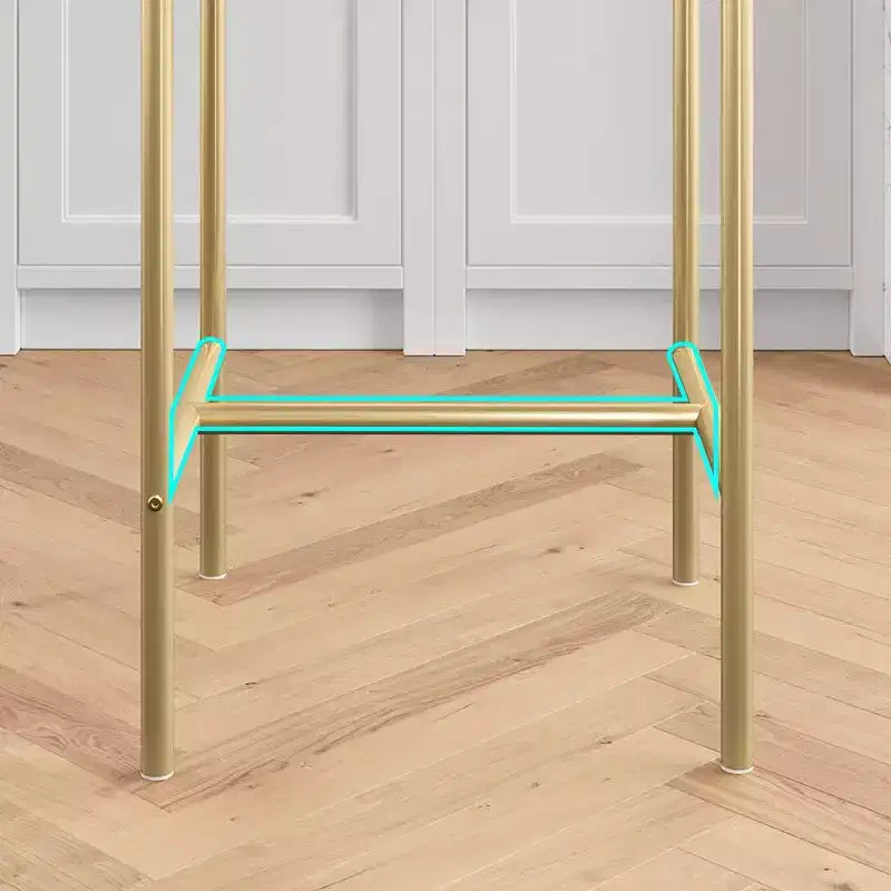 Barhocker 2er-Set, Küchen-Barhocker mit Fußstütze, 25,5 Zoll gepolsterte Barstühle mit Rückenlehne, 2 Thekenhocker für Bartheke