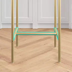 Barhocker 2er-Set, Küchen-Barhocker mit Fußstütze, 25,5 Zoll gepolsterte Barstühle mit Rückenlehne, 2 Thekenhocker für Bartheke
