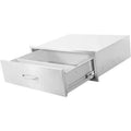Acekool Outdoor Kitchen Drawer 30 W x 23 H x 10 D, Stainless Steel 2-Drawer Built-In Dresser for BBQ Island, Patio Grill Station, Silver