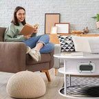 Couchtisch mit Hebefunktion und verstecktem Stauraum, runder Wohnzimmertisch