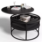 Coffee Table with Lift Top and Hidden Storage, Round Center Table for Living Room