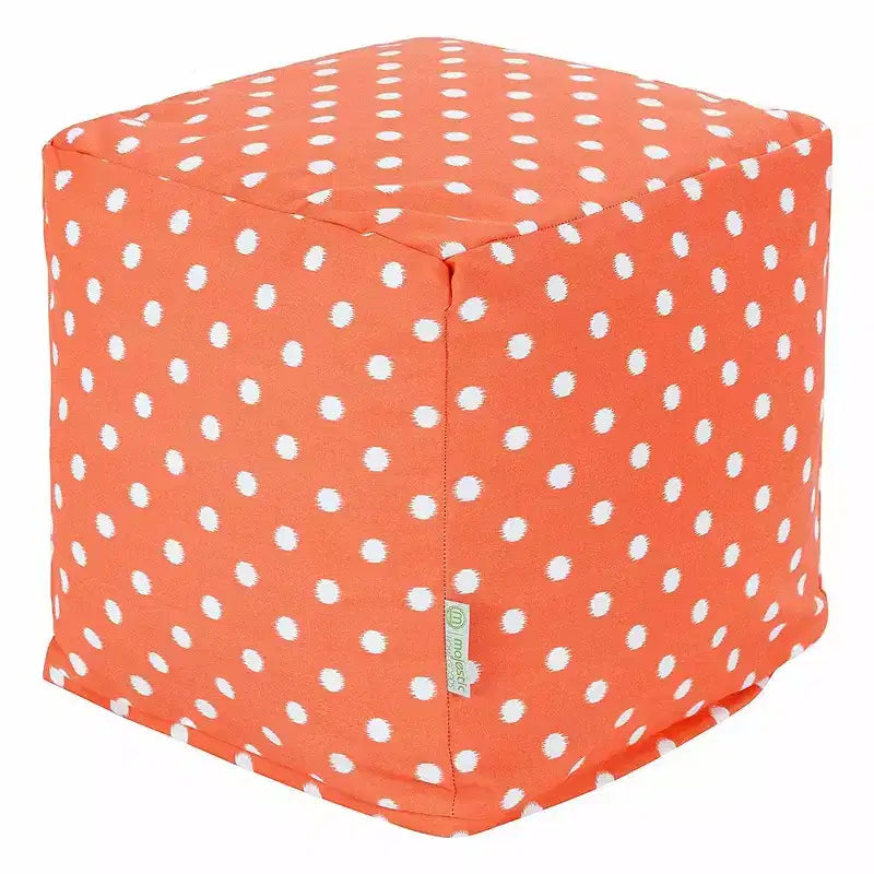 Majestic Home Goods, Cube Pouf Ikat Dot