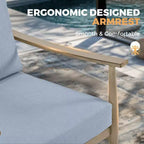 HAPPATIO 7-teiliges Aluminium-Gartengesprächs-Set bestehend aus 1 Dreisitzer-Sofa, Beistelltisch, Couchtisch, 2 Drehstühlen und Hockern