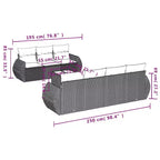 vidaXL Garten-Sofa-Set Schwarz Polyrattan Große modulare Garten-Sofa-Garnitur