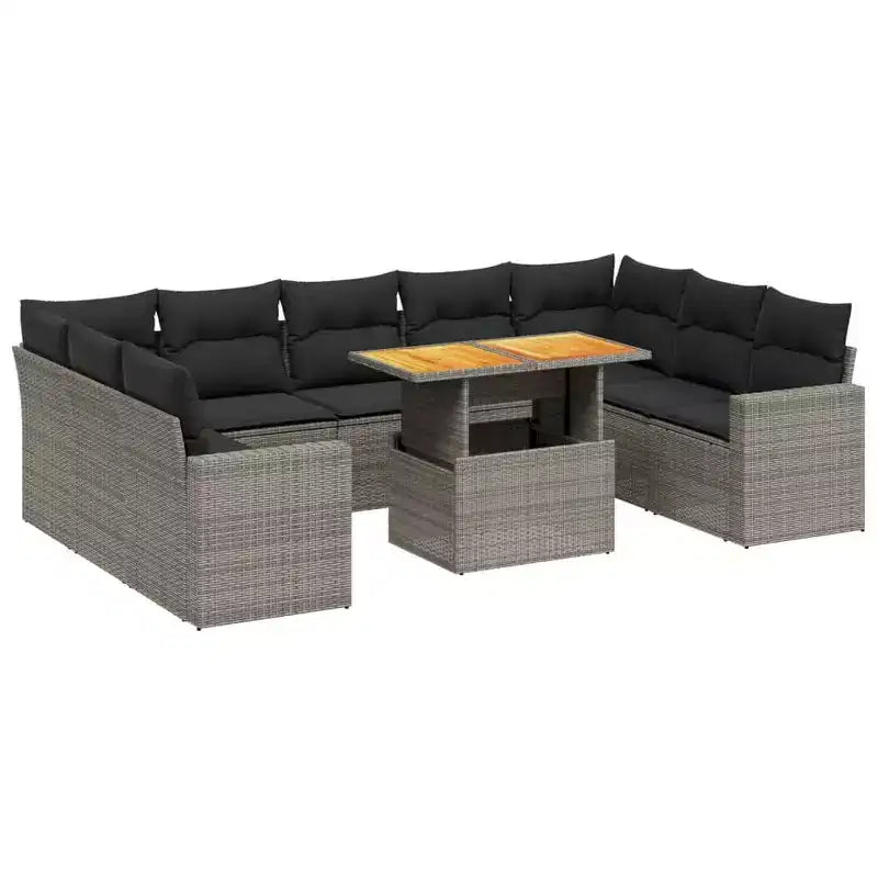 vidaXL Garden Sofa Set Gray