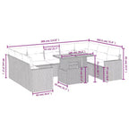 vidaXL Garten-Sofa-Set Grau
