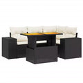 vidaXL Garden Sofa Set Black PE Rattan Large Garden Sofa Set