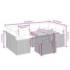 vidaXL Garten-Sofa-Set Schwarz und Creme